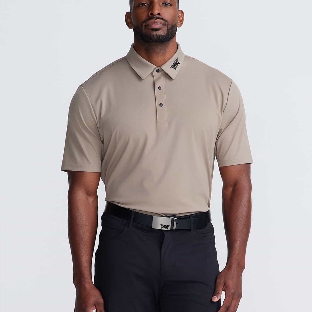 PXG Men’s Comfort Sport Fit BP Sport Polo in Taupe